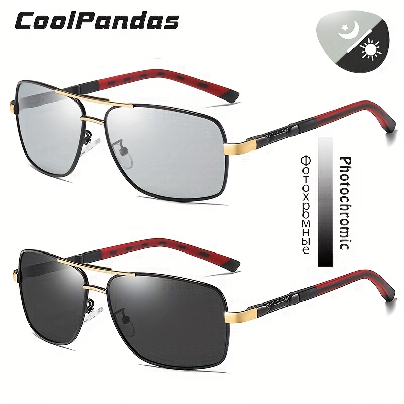 CoolPandas High Quality Sunglasses Polarized Men Women Photochromic UV400 Protection Driving Sun Glasses unisex Chameleon Lens,Temu