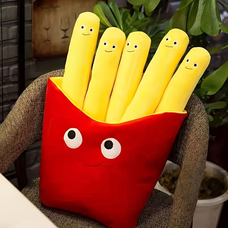 1pc, Emotional Support Smile French Fries Plush Stuffed Toy, Plush Sofa  Pillow Car Accessories, Children's Pretend Play Accessories Toys  30cm/11.81in 【Halloween Decor】【Christmas Gift 】【thanksgiving】