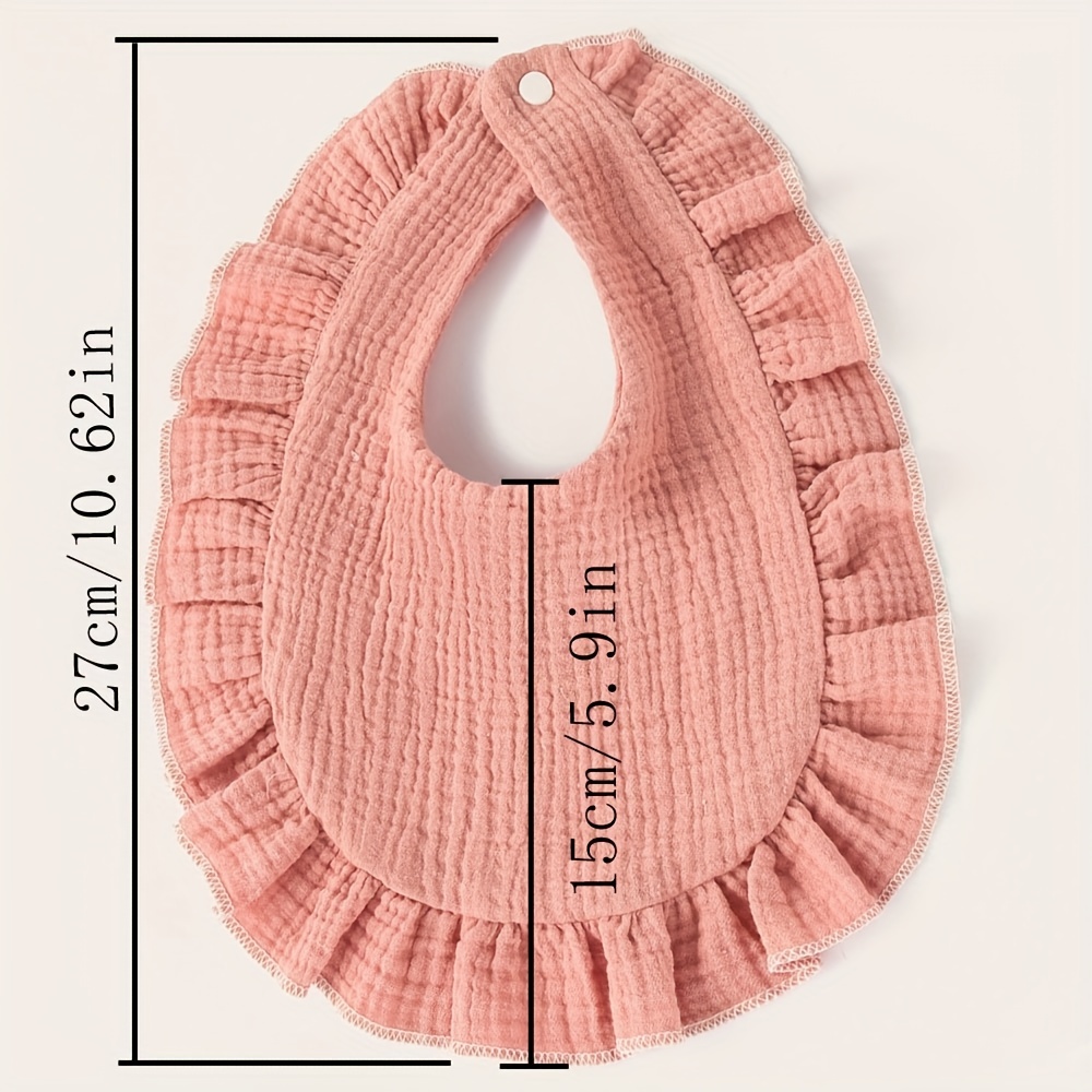 Baby Soft Towel with Lace Edge Muslin Bib