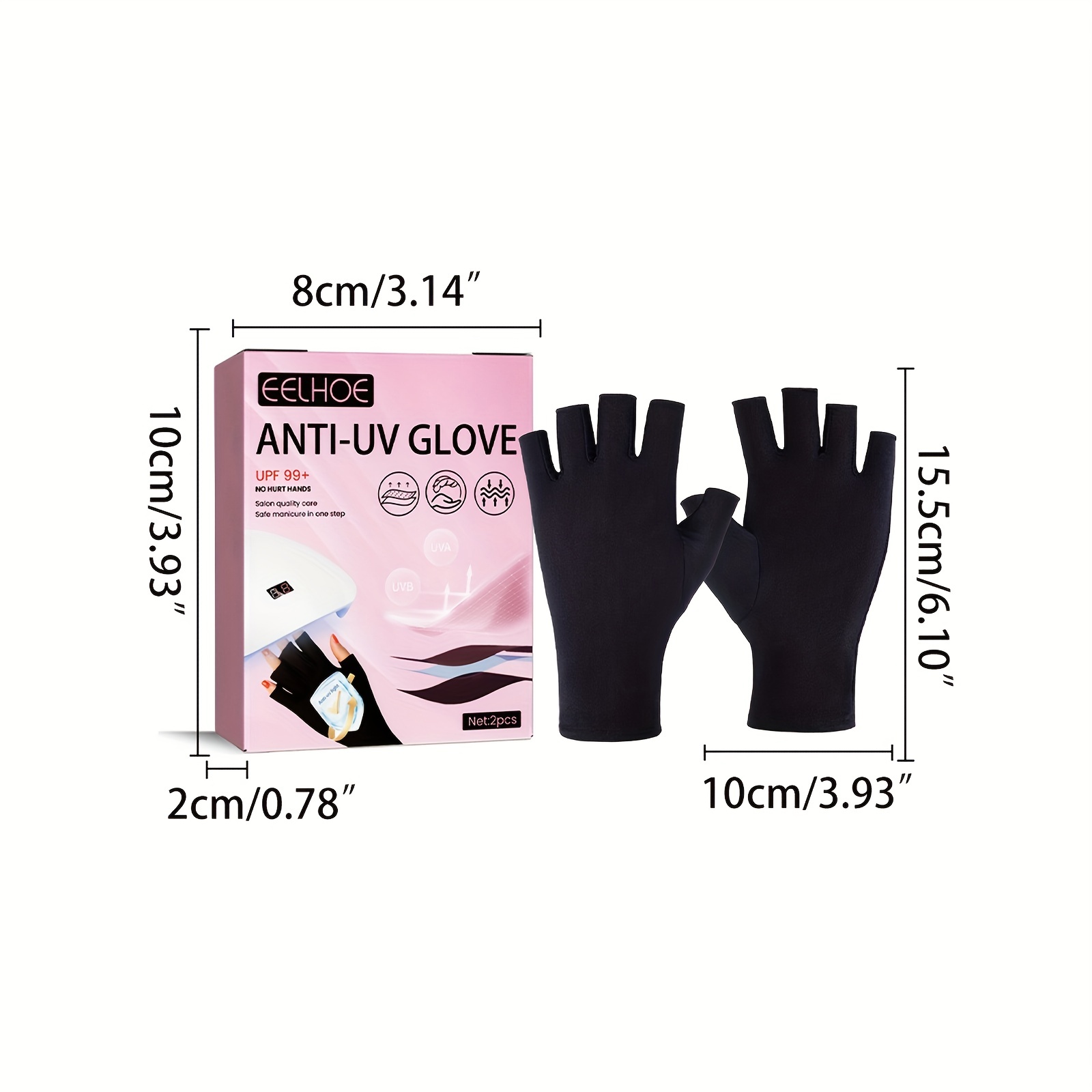 Uv Gloves Gel Nail Lamp Professional Uv Protection Gloves - Temu