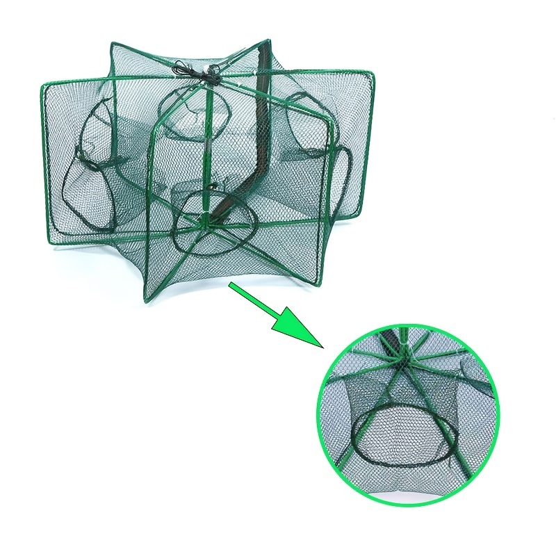 Shrimp Cage Foldable Fishing Net, 6/12 Holes Fishing Trap Net, Shrimp For  Catching Smelt 