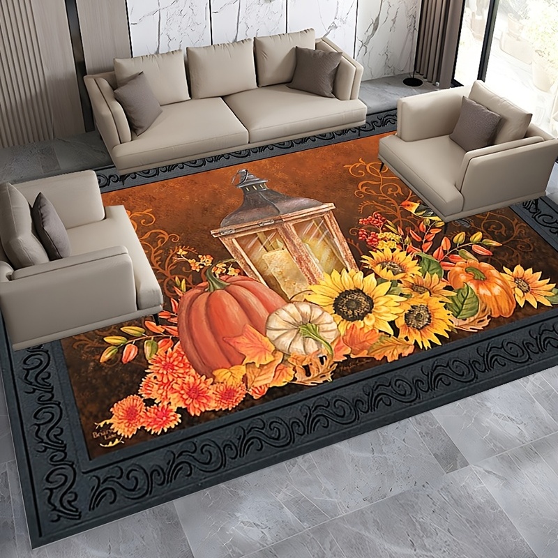 Extra Long Halloween Pumpkin Castle Rug Hallway Kitchen Mat - Temu