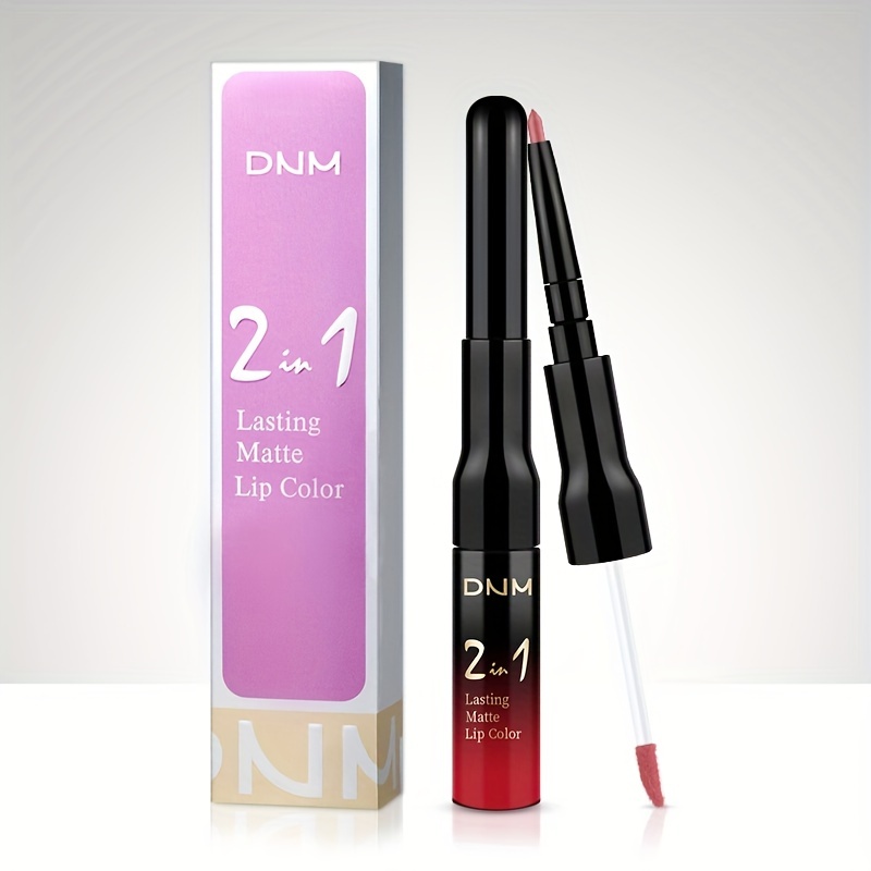 2 In 1 Lip Line Matte Lip Gloss Double Head Lip Stick 12 Colors