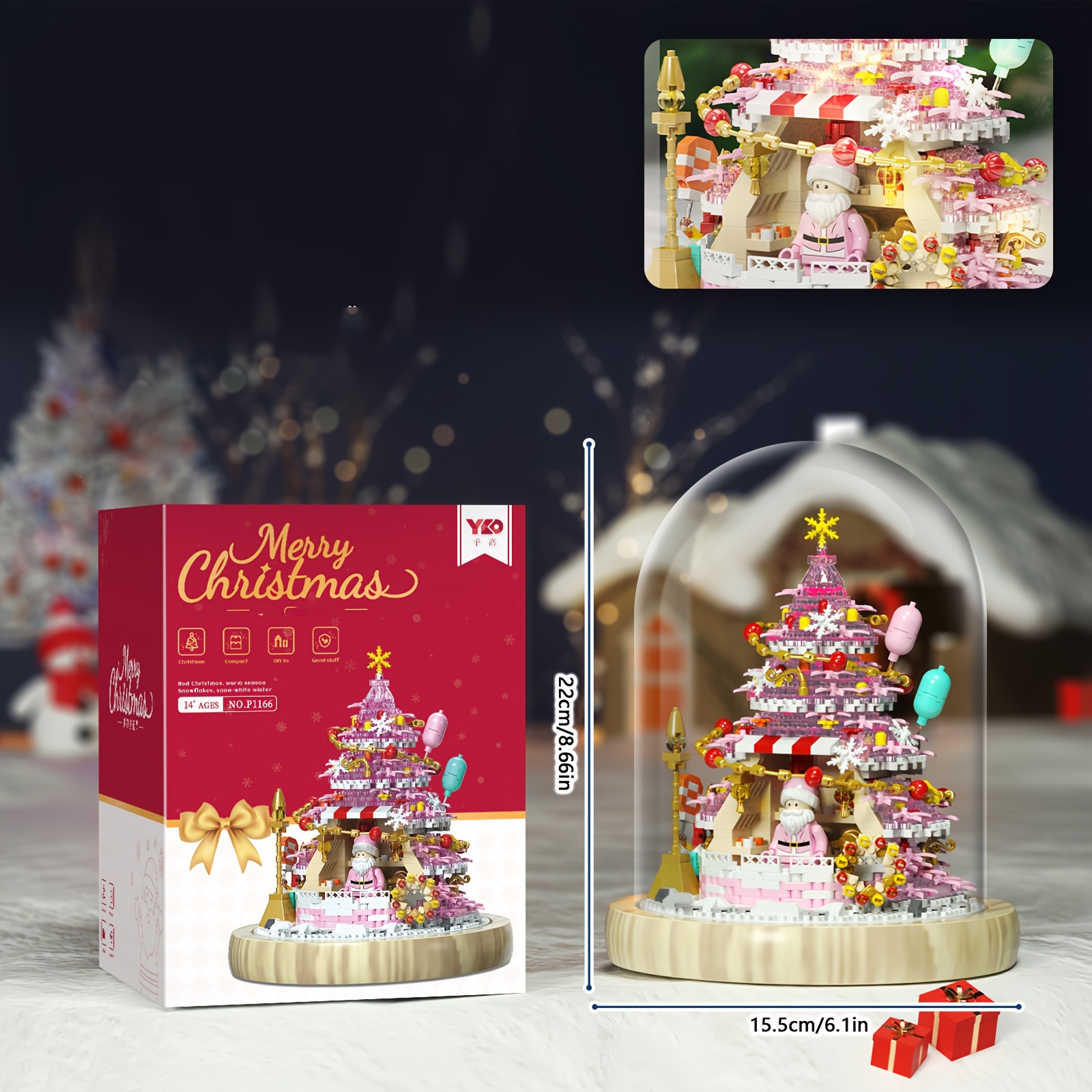 Small Assembly Building Blocks Christmas Tree Music Box Temu Canada