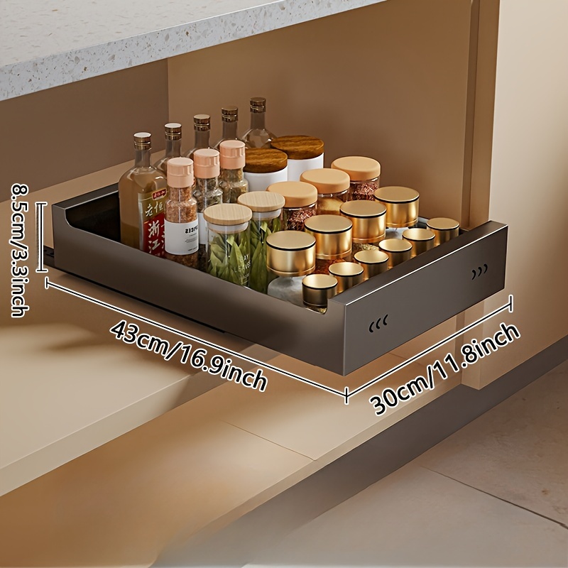 Cabinet Space saving Storage Rack Drawer Pull Out Spice Rack - Temu