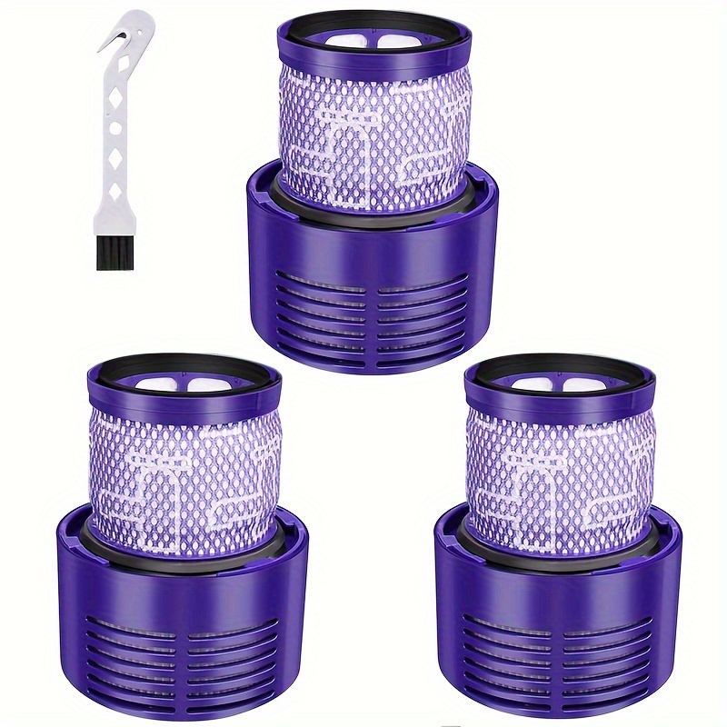 Lot de 2 filtres de rechange lavables pour aspirateur sans fil Dyson V10  SV12 Cyclone Animal Absolute Total Clean Violet