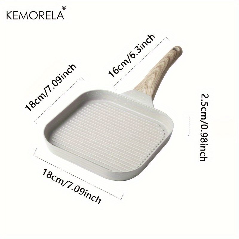 Medical Stone Steak Grill Pan, Non-stick Frying Pan With Wooden Handle For  Induction Cooker And Gas Stove - Perfect For Barbecue, Fish Frying, Fried  Dumplings, Chicken Wings, And More! - Temu