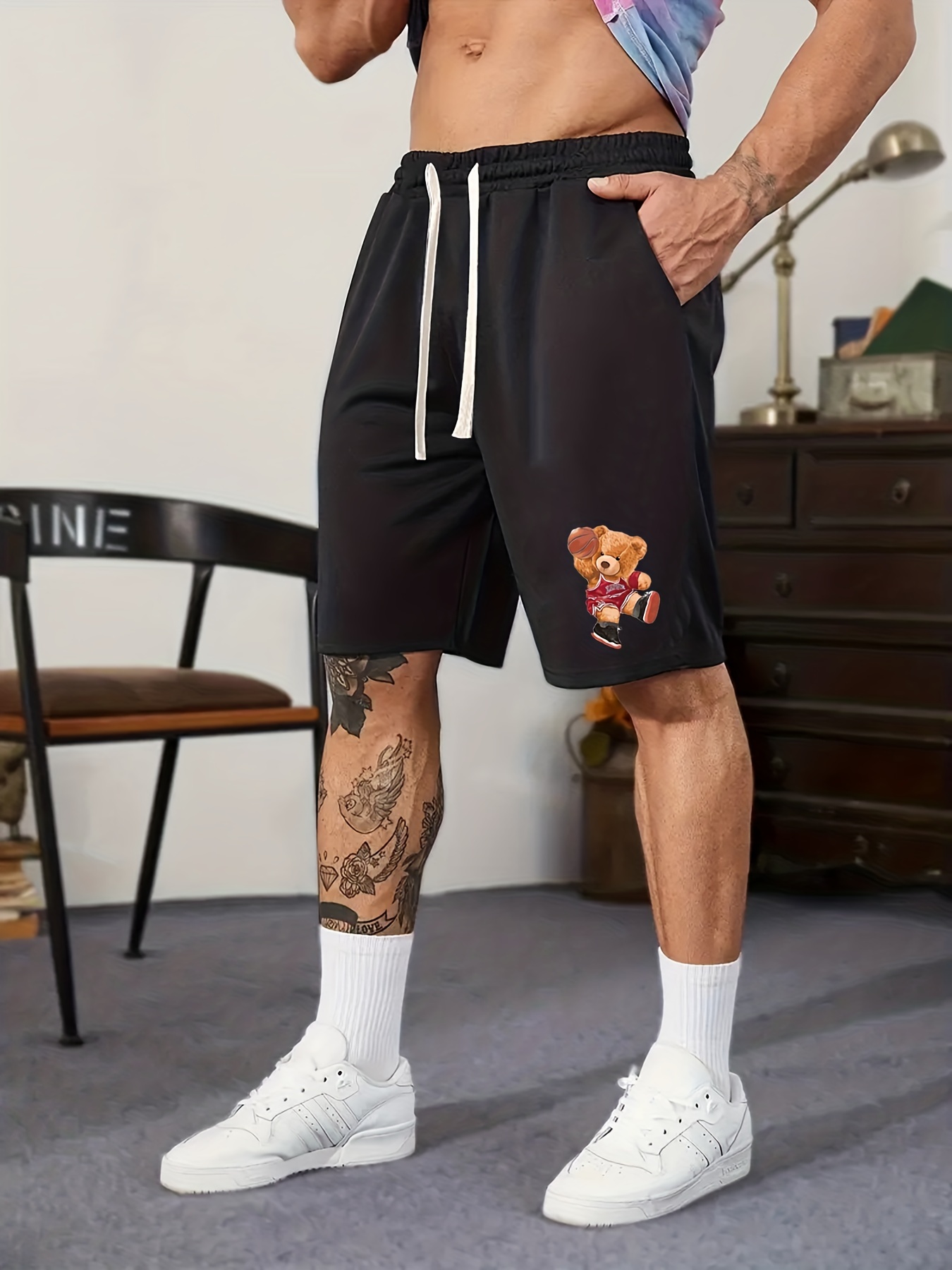 Pantaloncini Con Stampa V Rossa, Comodi Pantaloncini Con Coulisse Larghi Da  Uomo, Abbigliamento Da Uomo Per Lestate - Abbigliamento Uomo - Temu Italy