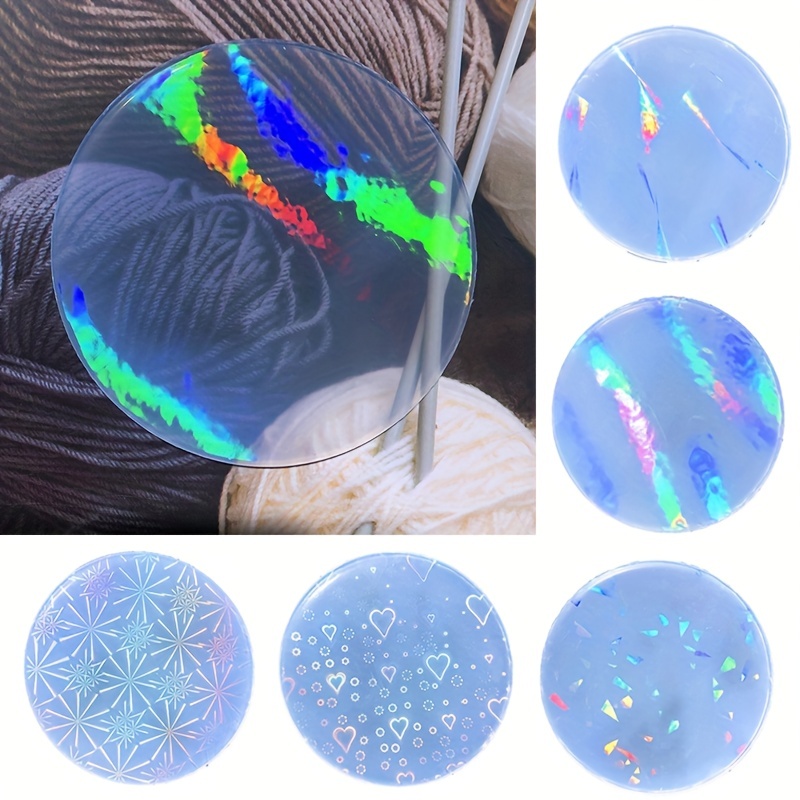 Holographic Resin Coaster Molds Fancy Flower Shape Cup Mat Silicone Mold  Rainbow Effect Epoxy Casting Mold DIY Cup Pad Holographic Silicone Mold