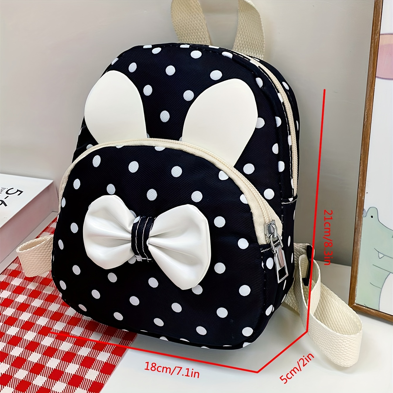 Contrast bow 2025 mickey ear backpack