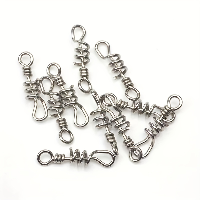 200pcs/Set Fishing Line Hook Connector, Metal Swivel Ring With Pin, Fishing  Accessories