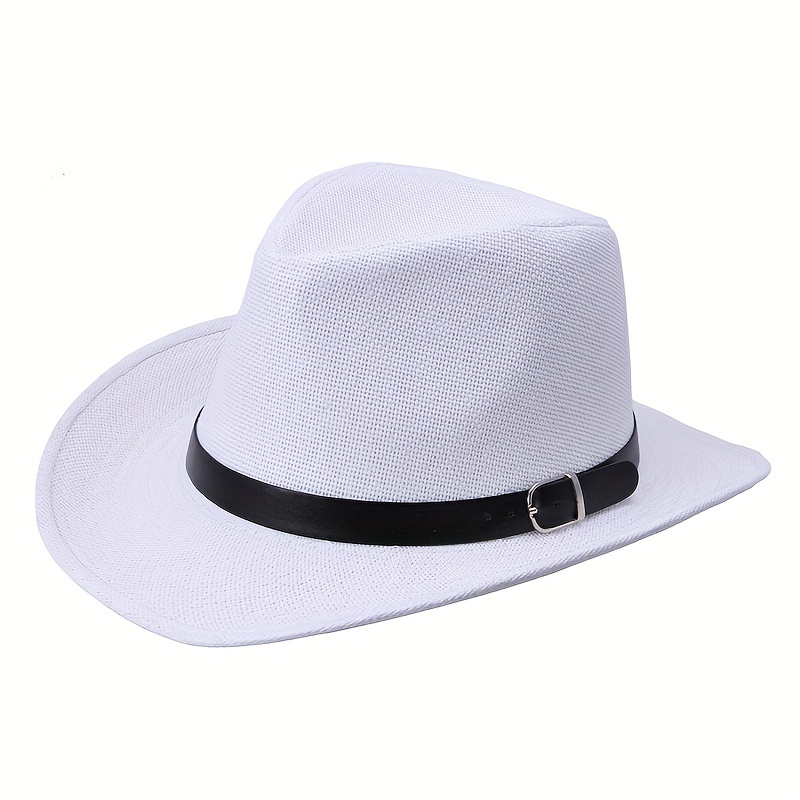 Straw hat men's beach hat western cowboy hat men's sun hat sunscreen sun  hat