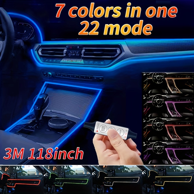 300cm 118inch Striscia Led Auto Neon Rgb Kit Illuminazione - Temu