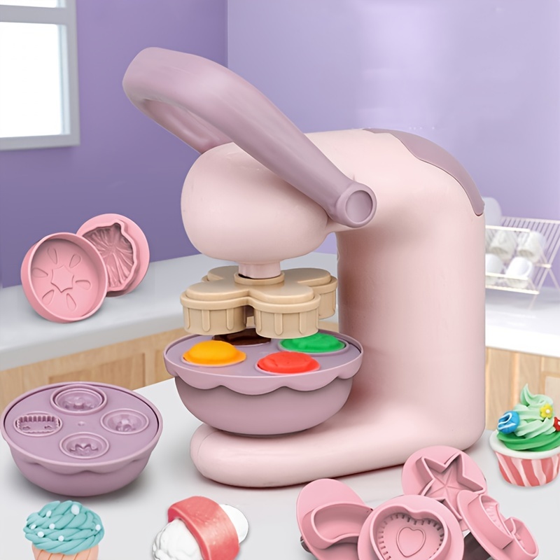 Electric Plasticine Dessert Making Machine Toy with Mold and