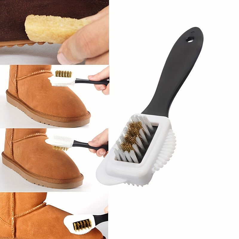 Premium Pig Hair Shoe Brush For Boots Shoes And - Temu Japan