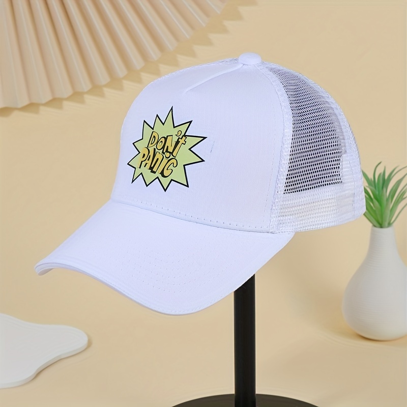 Mens Letter Graphic Baseball Cap Trucker Hat for Sports