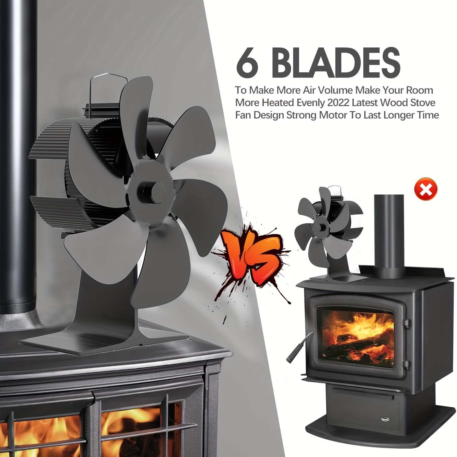 Stove Fans Heat Powered Fireplace Fan For Warm Air Wood Stove