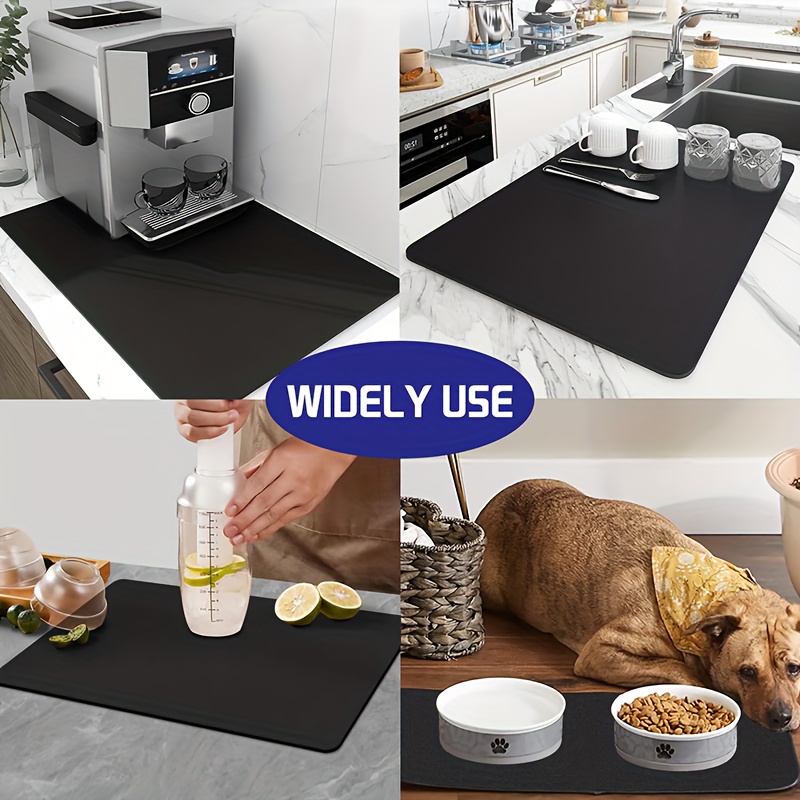 Coffee Maker Mat For Kitchen Counter Protector, Rubber Padded