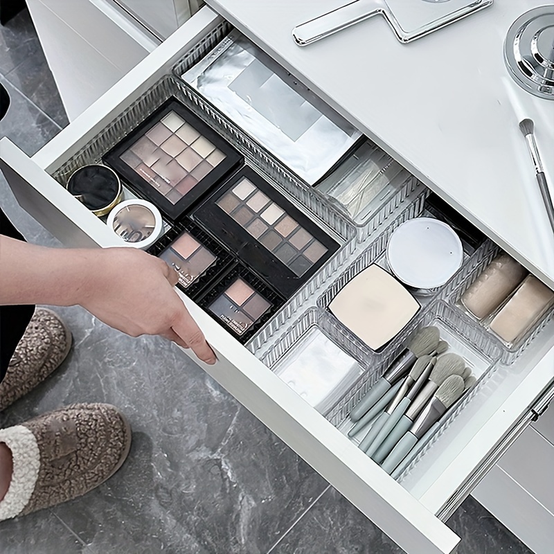 1 drawer design acrylic cosmetic organizer for dressing table makeup storage box for lipsticks eye skincare products supplies details 3