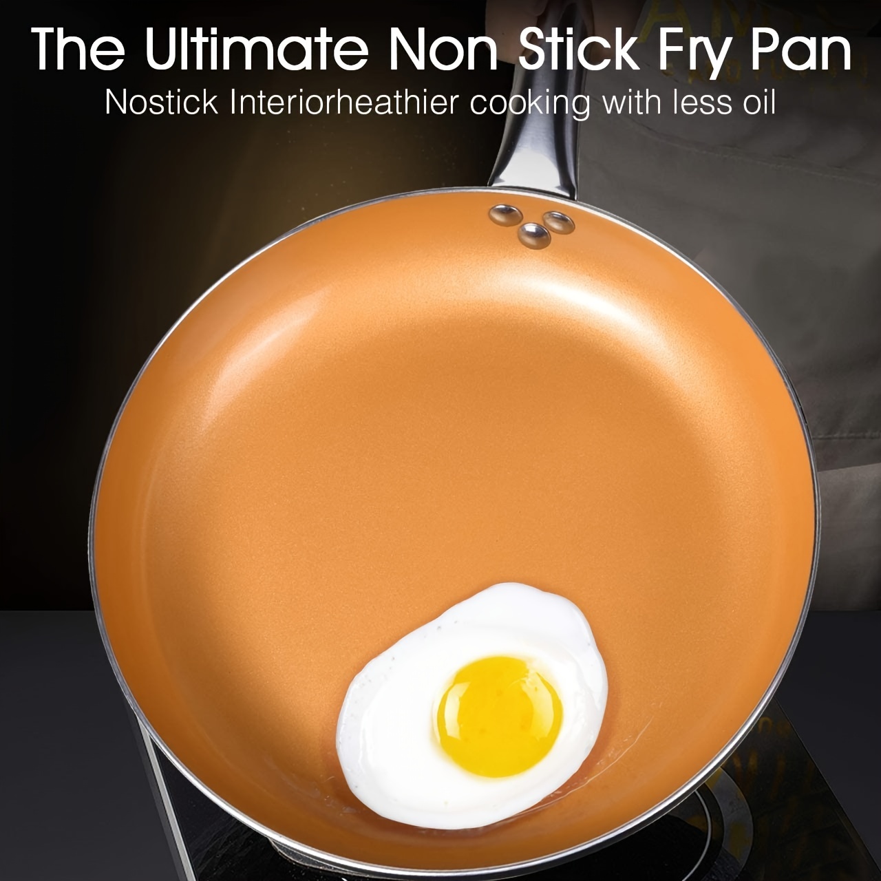 Nonstick Frying Pan Set, Golden Ceremic Induction Cookware, & & Skillet  Omelette Egg Frying Pan Set, Kitchen Cooking Pan Set, Pfoa&pfas Free - Temu