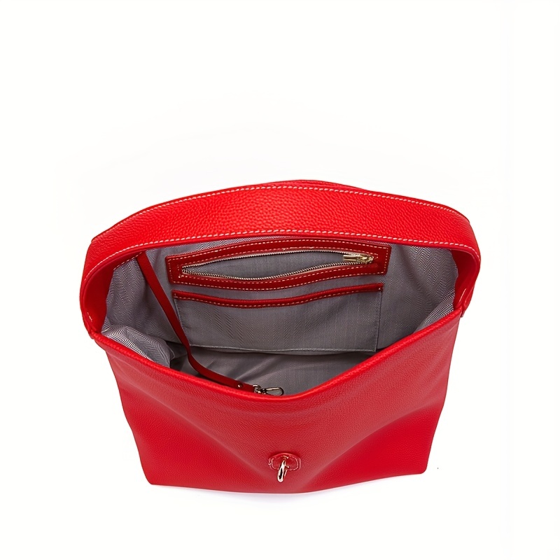 The Tote Bag Mujer  The Leather Small Tote Bag Rojo Verdadero