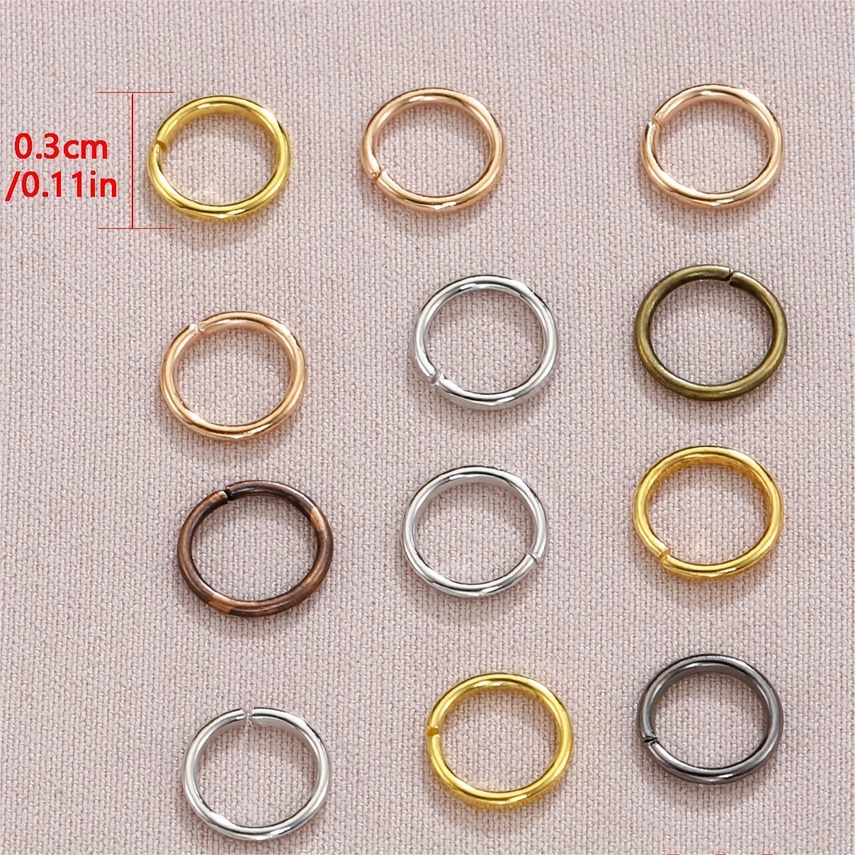 200 Mixed color Jump Rings Various Colors Metal Connection - Temu