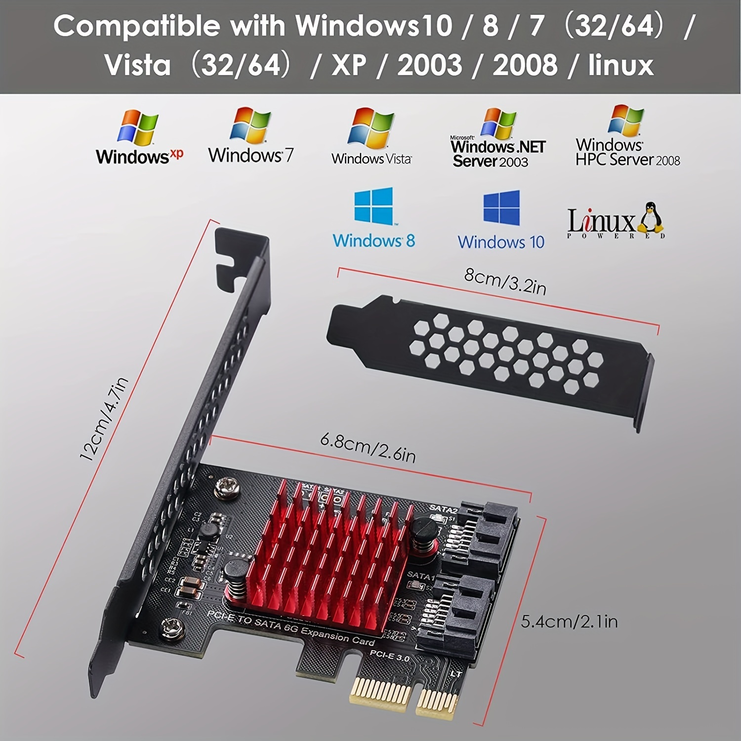 MZHOU 2 SATA拡張カード、PCI-E 3.0 GEN3 JMICRON JMB582チップ、ロー