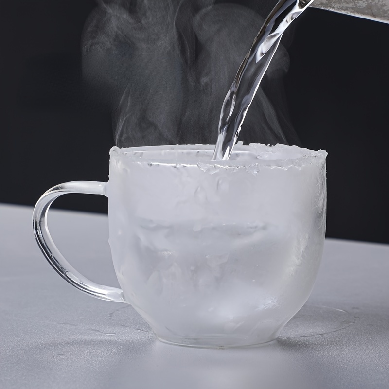 Tazza Di Vetro A Doppio Strato Resistente Al Calore Con Manico Isolato E  Isolato Per Caffè