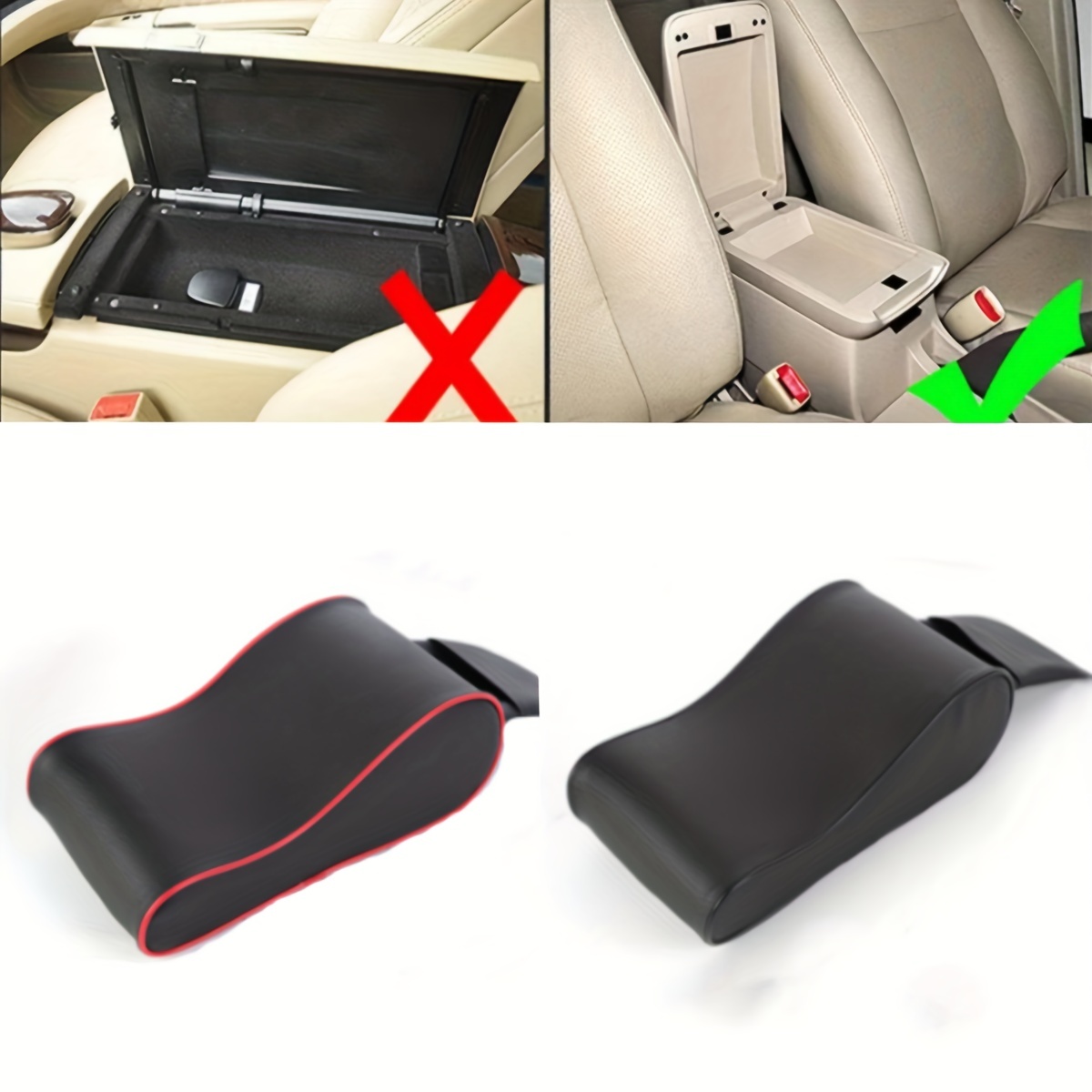 1pc Universal PU Leather Car Armrest Mat Center Console Arm Rest Protection  Cushion Auto Armrests Storage Box Cover Pad