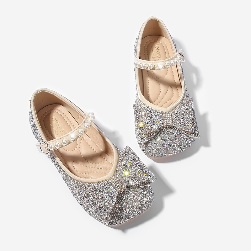 Zapatos Princesa Niñas Tacón Alto Diamantes Imitación - Temu