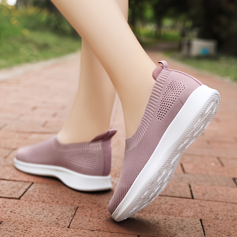 Knit Weaving Slip-on Walking Shoes for Women