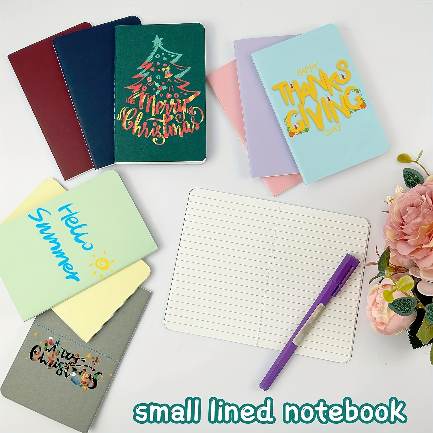 Mini Blank Notebooks, Small Pocket Notepads Memo Notepad Bulk each Journals  for Traveler Kids Students School Office Supplies - black 