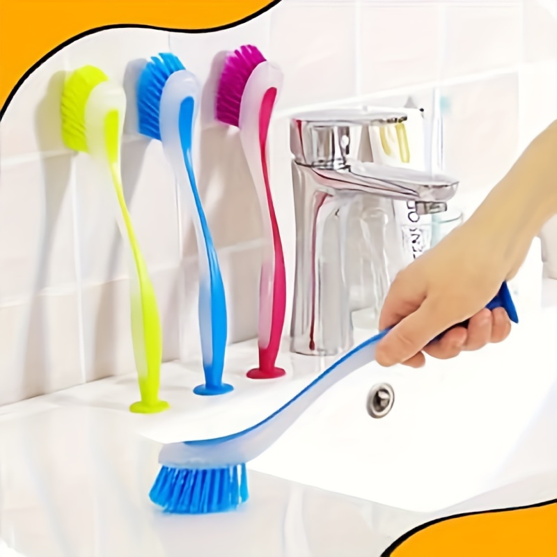 2 Pcs Cleaning Brush Sink Scrub Brush with Handle for Household, Cleaning  Brush