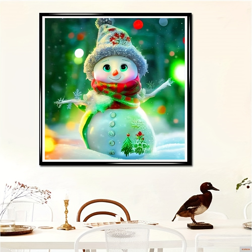 Kit Pintura Diamante Patrón Muñeco Nieve Navidad Pintura - Temu Mexico