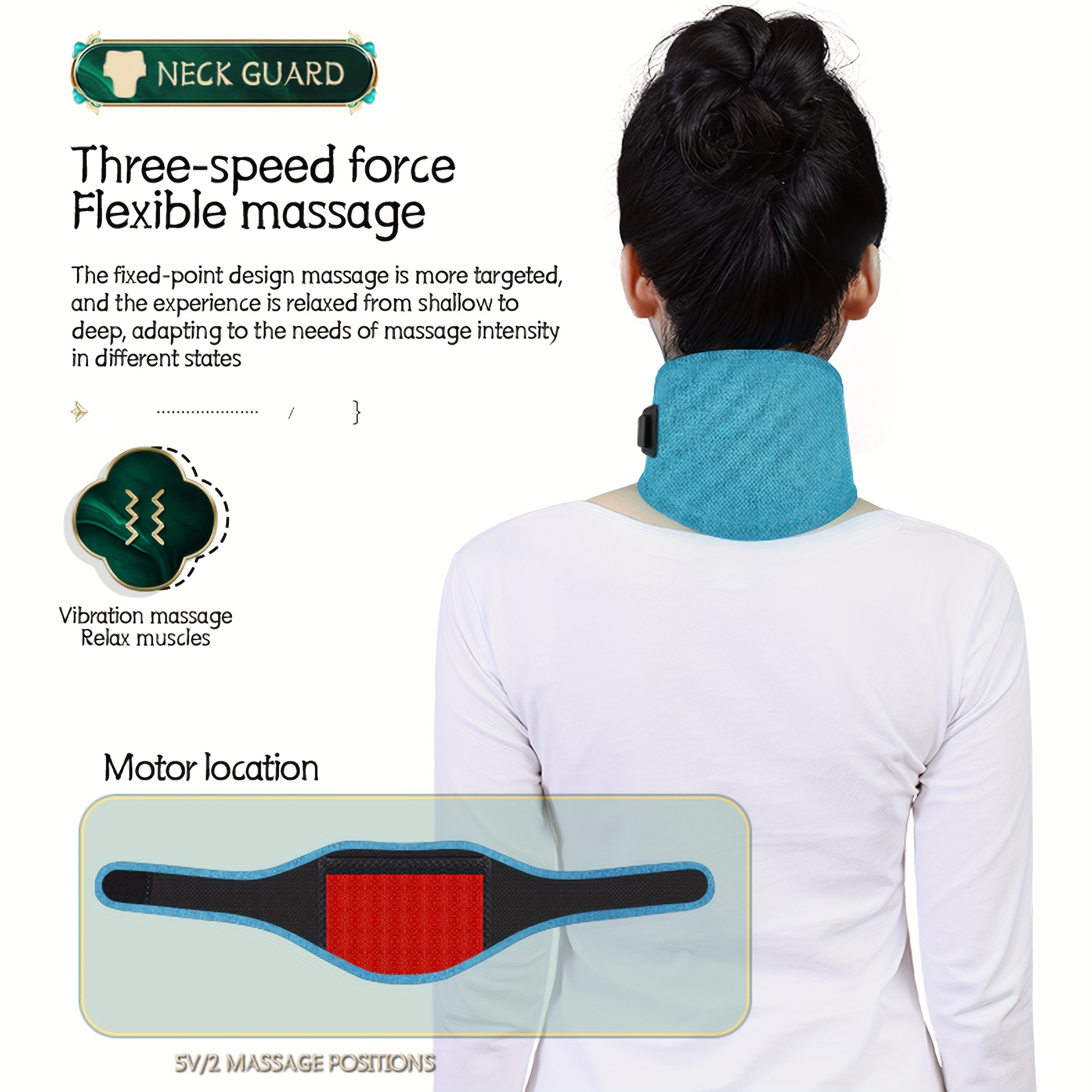 Usb Neck Heating Pad With Vibrating Heated Neck Wrap For - Temu