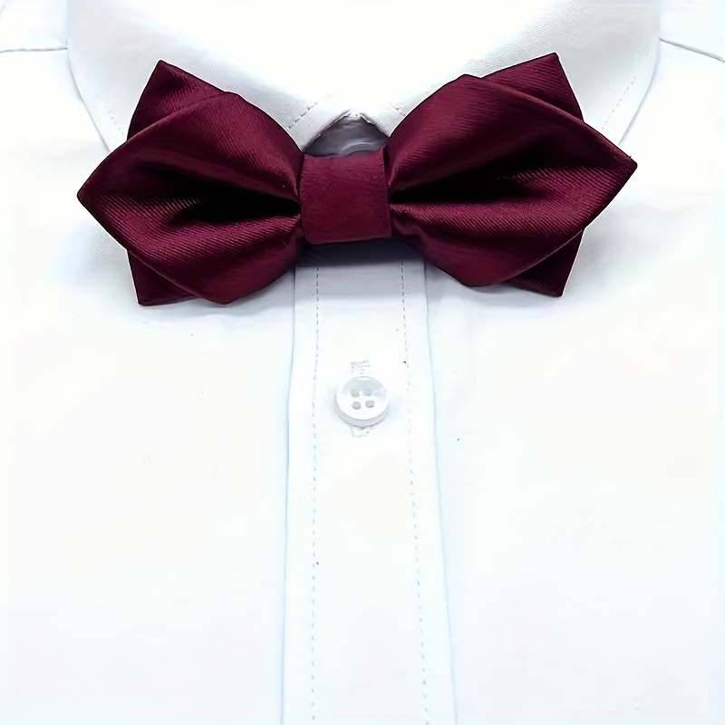 maroon polka dot bow tie