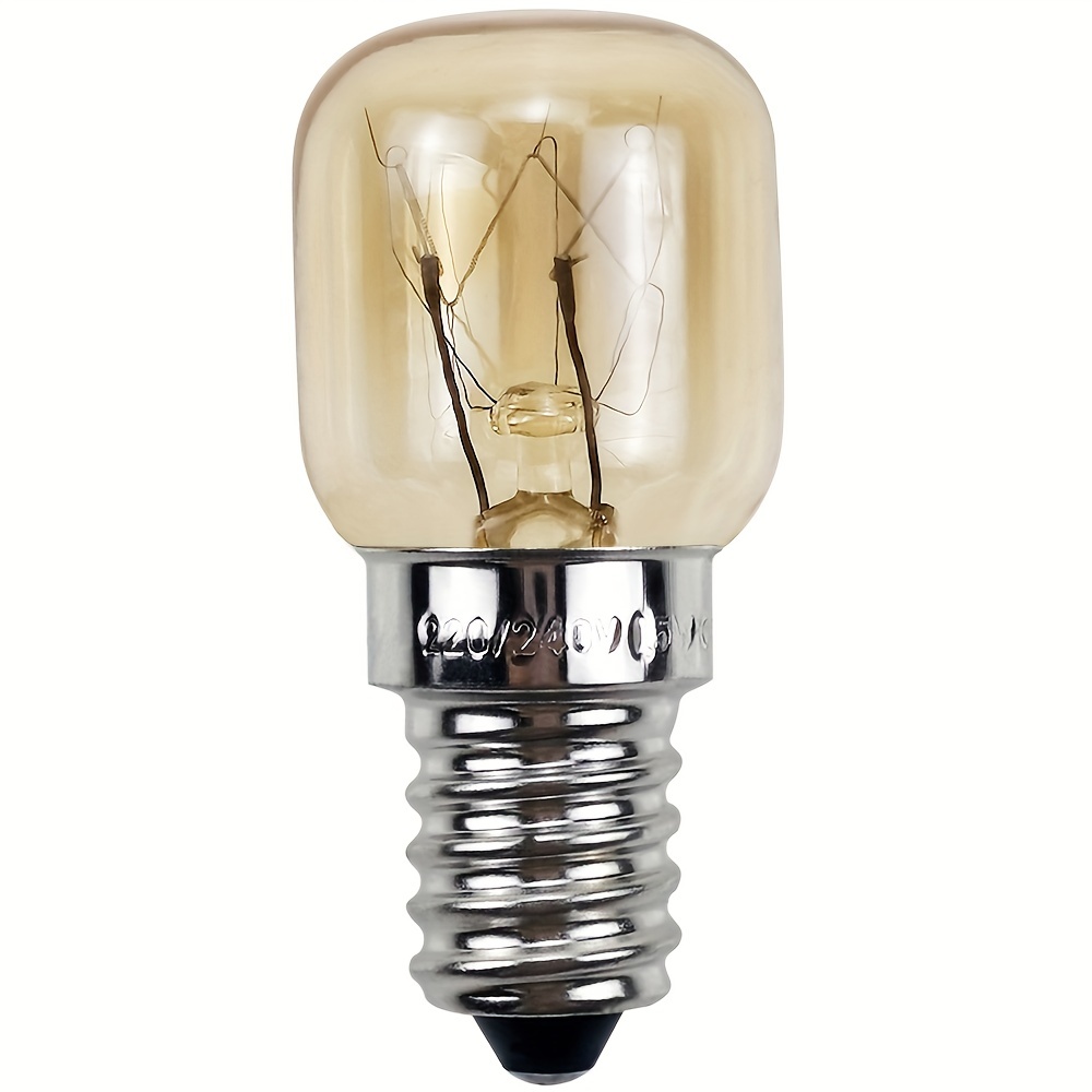 SQXBK 6 bombillas de microondas T25, bombilla incandescente blanca cálida  E14120V25W Base Horno bombillas, latón