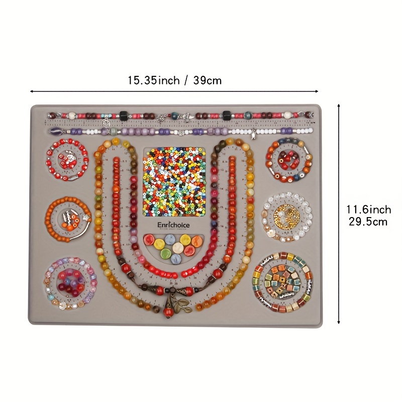 Pvc Combo Beading Design Board For Diy Bracelet Necklace And - Temu