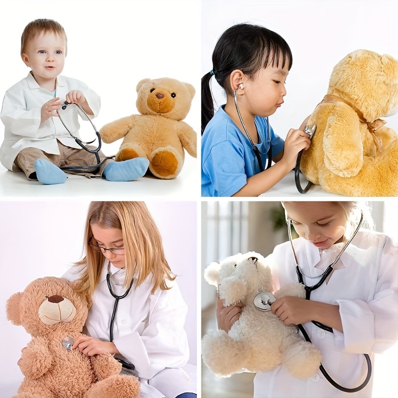 Estetoscopio para niños, equipo médico de simulación, juguete de juego,  estetoscopio de enfermería de trabajo Real para juegos de rol para niños
