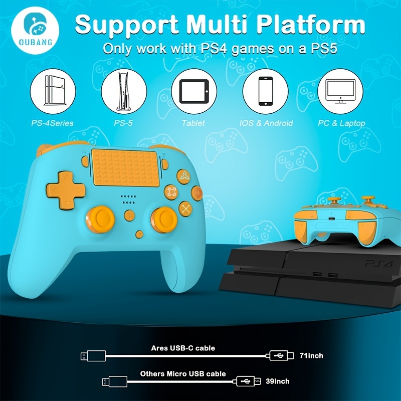 OUBANG Control for PS4 Controller, Game Remote for Elite PS4 Controller  with Turbo, Steam Gamepad Work with Playstation 4 Controller with Back  Paddle