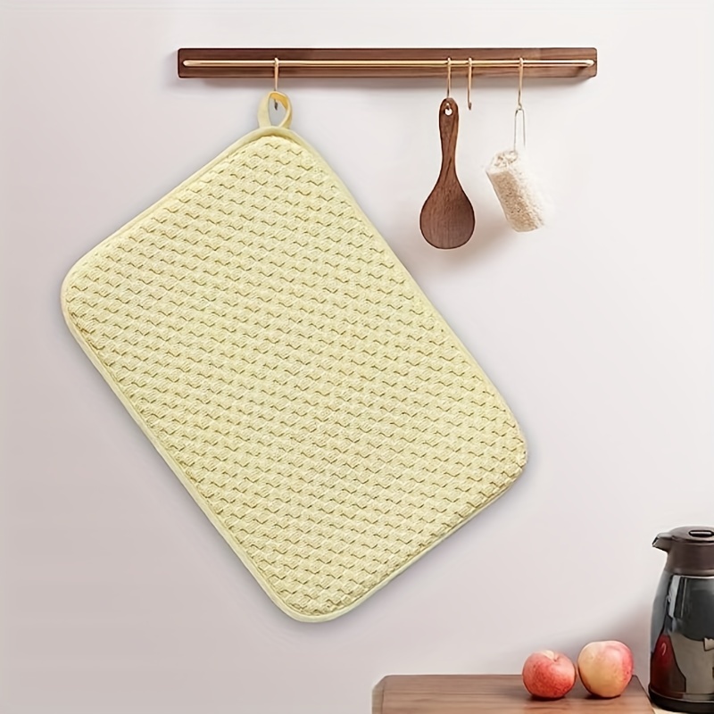 Dish Drying Mat Polyester Absorbent Machine Washable Fast - Temu