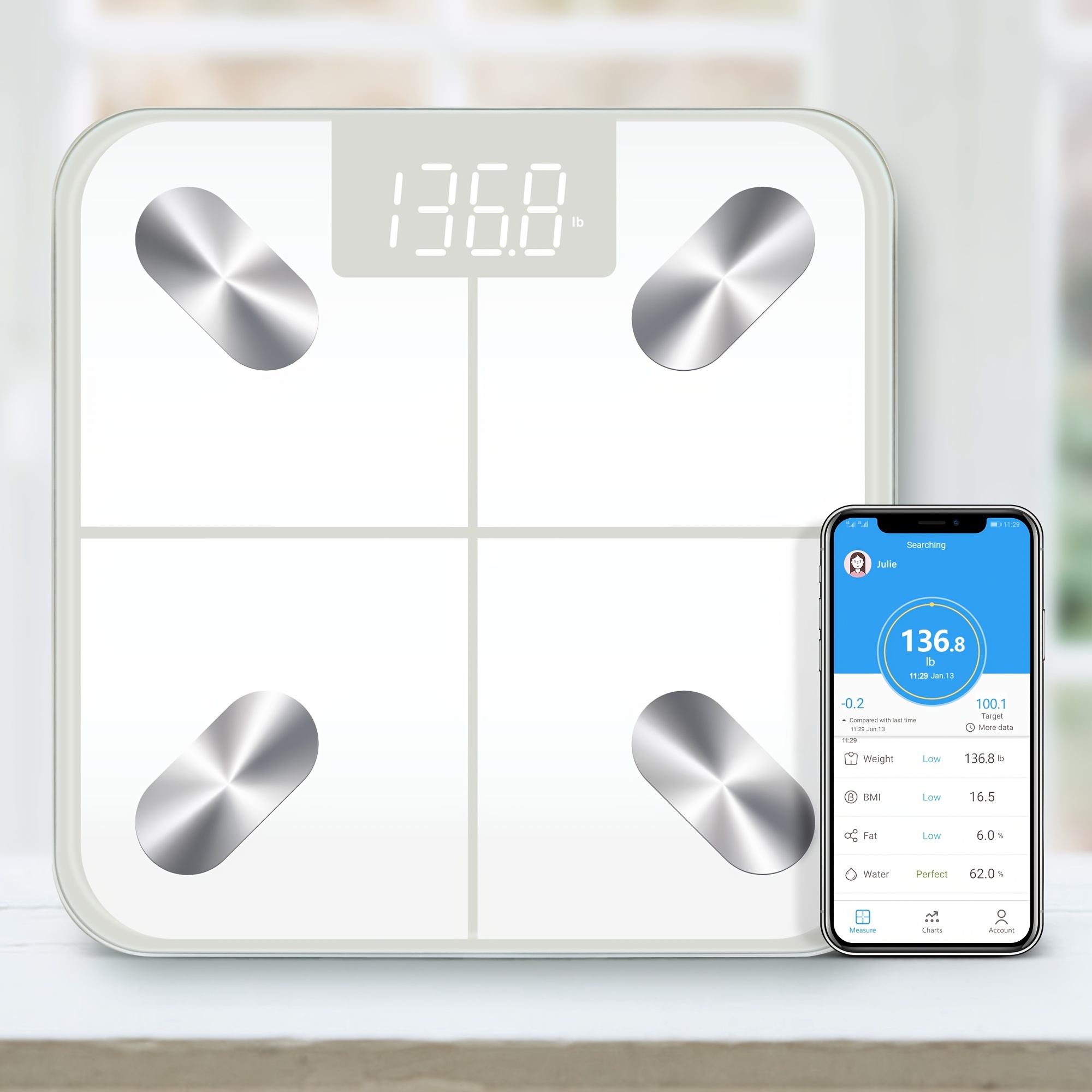 Digital Body Weight Bathroom Scale, MOSPRO Smart Body Composition