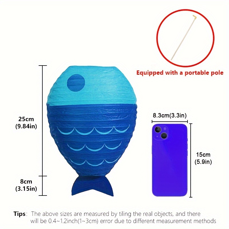 Fish Shaped Lantern Creative Cartoon Paper Lantern Special - Temu