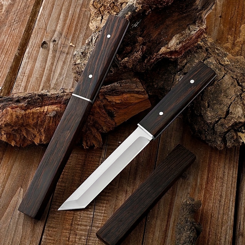 Outdoor Art Knife Damascus Steel Kitchen Peeler With Sheath - Temu