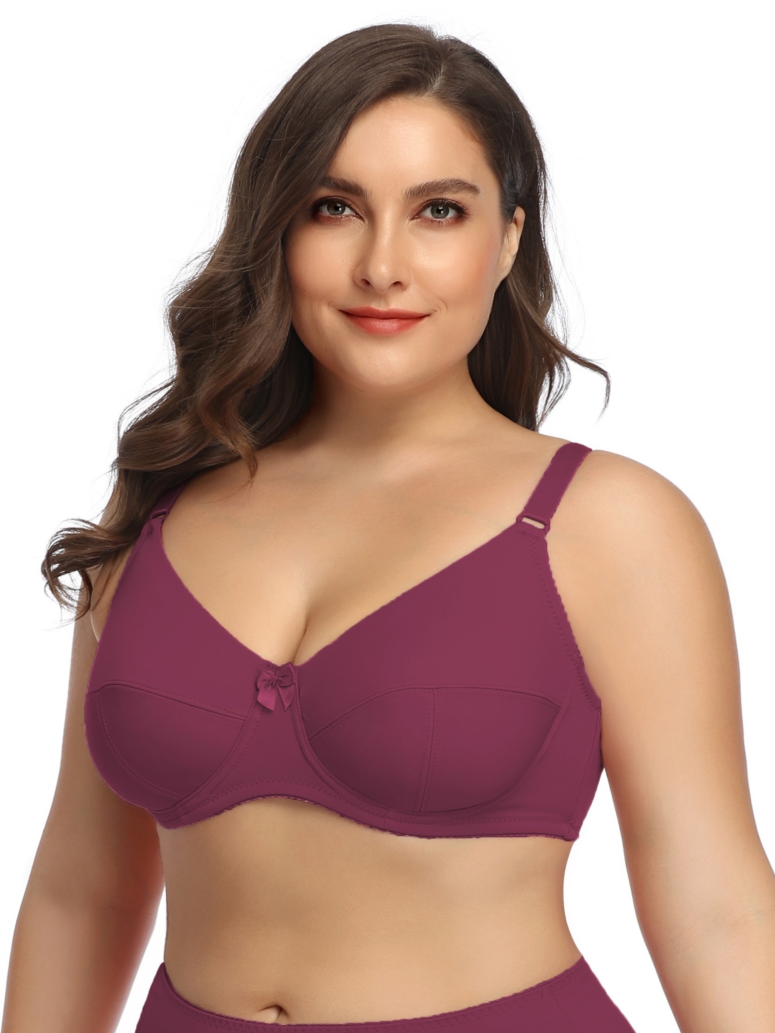 Women's Plus Size Underwire Ultra Support Non-padded Push Up