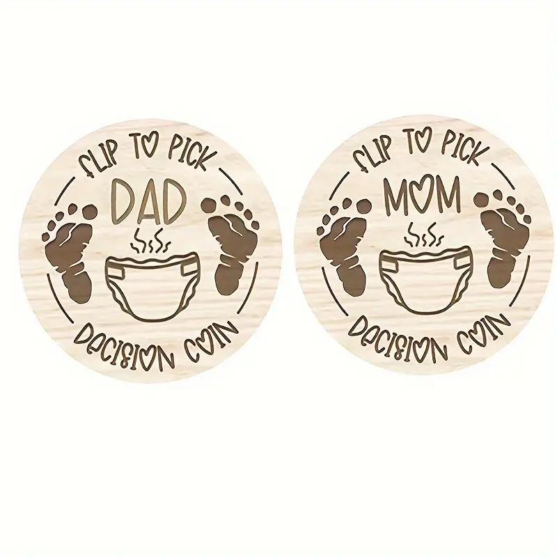 Daddy Mommy Decision Coin Funny Pregnancy Gift And New - Temu