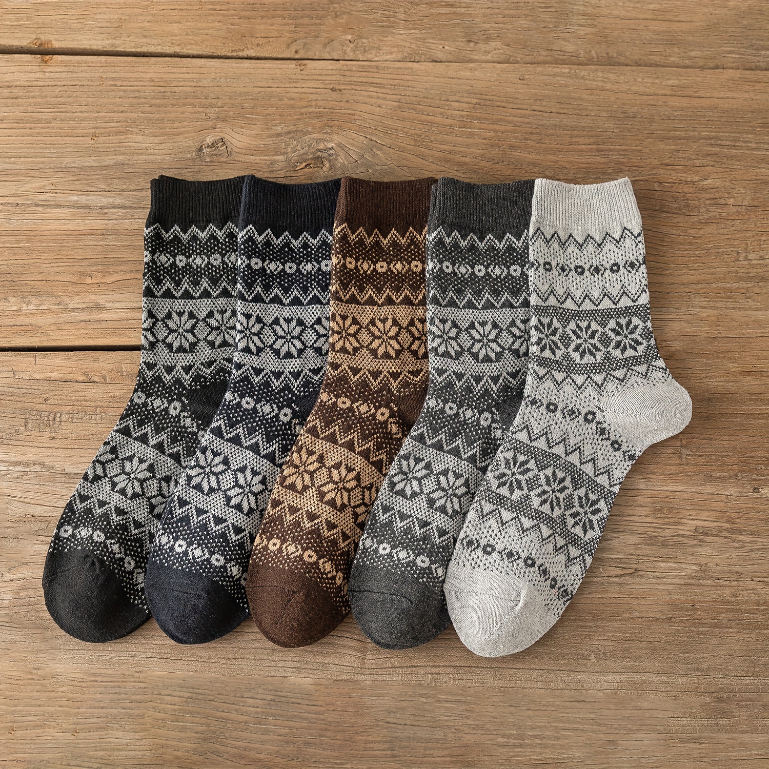 Man Socks Thick Warm Winter Socks Retro Neutral Couple - Temu