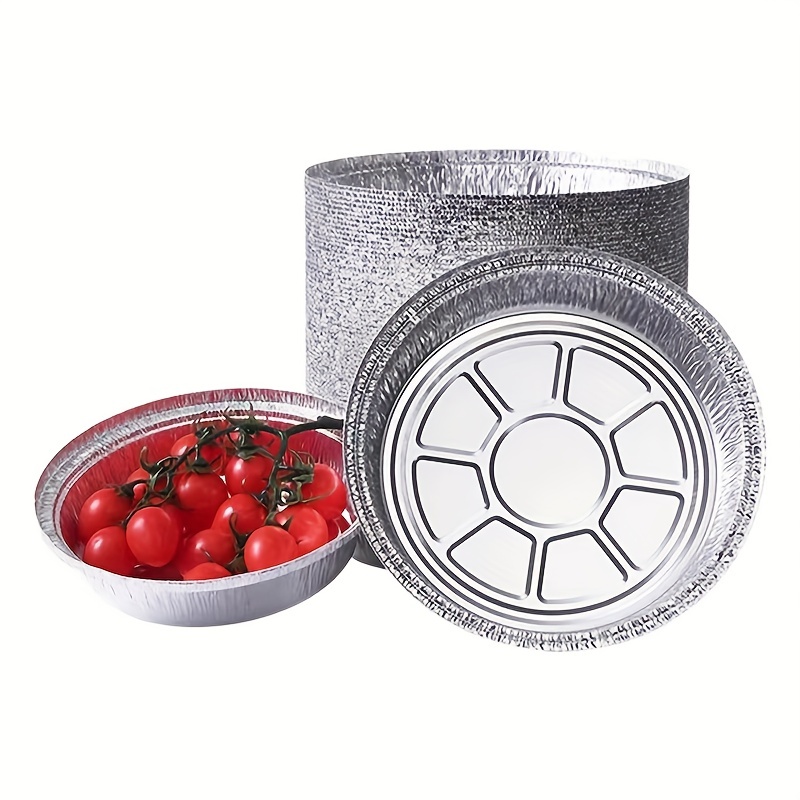 Round Aluminum Foil Frying Pan, Disposable Baking Foil Pans For Pizza Pies,  Baking Tools - Temu