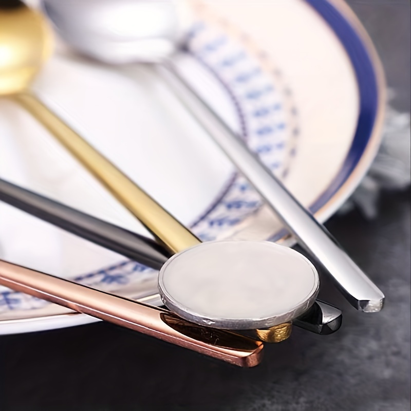 6 Pièces, Petite Cuillère Ronde De 17 Cm/6.69 Pouces, Cuillères À Café En  Acier Inoxydable, Vaisselle - Maison Et Cuisine - Temu Belgium