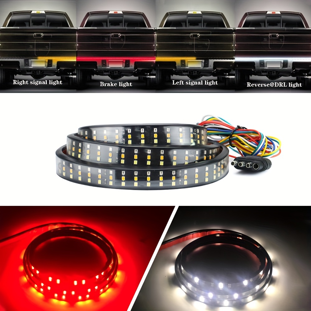 1pc 15 Led Barre De Feu De Freinage De Remorque Feu De Stop Feux De Virage  Feu Arrière Assemblage De Bande De Dégagement Didentification Pour Wrangler  Golf Cart Offroad Truck Rv Utv